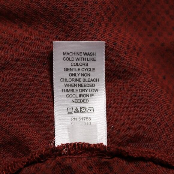 Maurices Rust Peplum Long Sleeve Blouse Square Neck Ruffle Hem Boho Top Size M - Picture 9 of 12